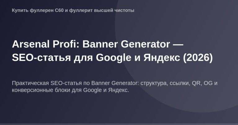 ОГ Образец 20801: генератор баннеров для SEO в Arsenal Profi с примером использования в статье для Гугла и Яндекса